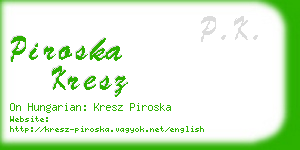 piroska kresz business card